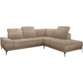 Places of Style Caluna Ecksofa – Luxus-Mikrofaser, verstellbar