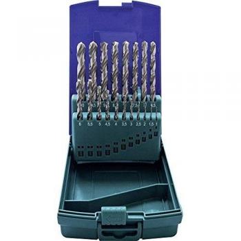 Heller Tools HSS Stahl Bohrer Rundschaft Set 19-teilig Ø 1/1,5/2 bis 9/9,5