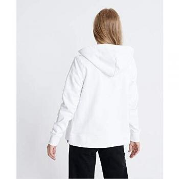 Superdry Sweat Femme, Capuche Bouclée, Zip Inverse, Coton Bio, Blanc