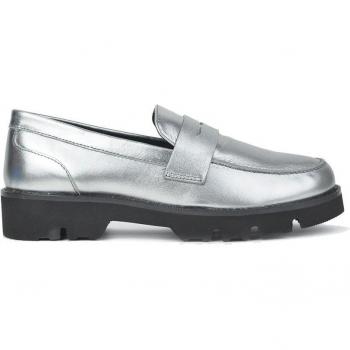 El Caballo Chic: Mocasín de Piel Metalizada