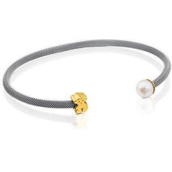 TOUS Esclava de acero y oro amarillo