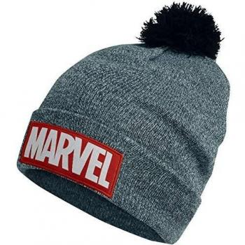 Marvel‑Logo Beanie – Erwachsene Größe, grau