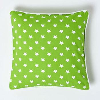 Housse de coussin Vert à motifs étoilés 45x45 cm