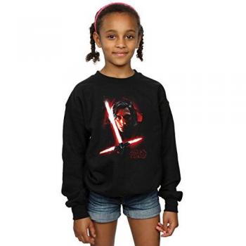 Star Wars Girls The Last Jedi Kylo Ren Black Brushed Sweatshirt Size 12-13