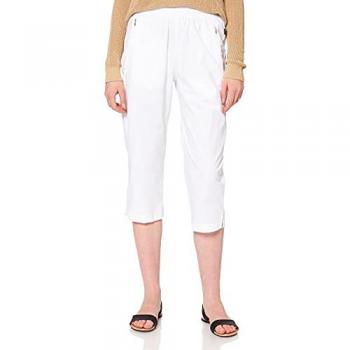 Jerseyhose TRIGEMA TRIGEMA 3/4 Freizeithose aus Baumwolle Gr. XL, weiß, Damen
