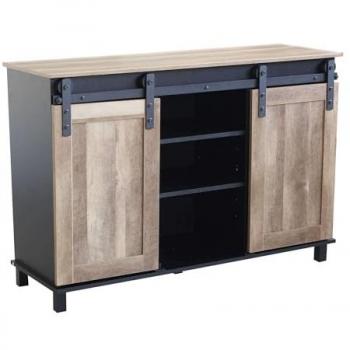 Mobile Credenza in Legno e Metallo con Ante Scorrevoli per Soggiorno e Ingresso