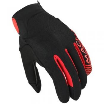 Gants Macna Obtain en Cuir Noir Rouge Taille L