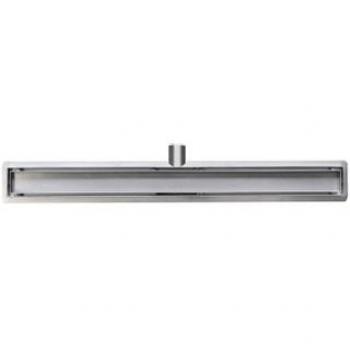 Gouttière de douche inox 60x7 cm avec grille à carreler