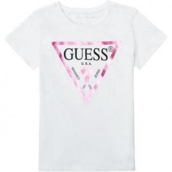 Camiseta Guess para niña con logo laminado