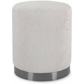 Pouf Ernestine in Tessuto Grigio Chiaro 35x42 cm