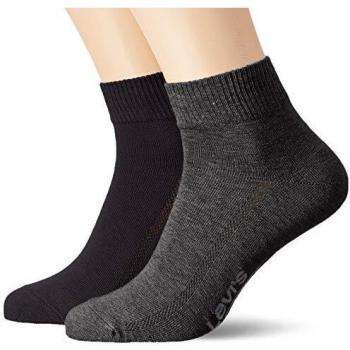 Chaussettes Levi's 168sf mi-hauteur 2p pour homme, multicolore (Anthracite mélangé/Noir 267), 39
