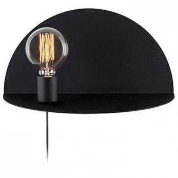 Lampada a Parete Taranto in Metallo, Colore Nero – EPIKASA – 40×20×20 cm