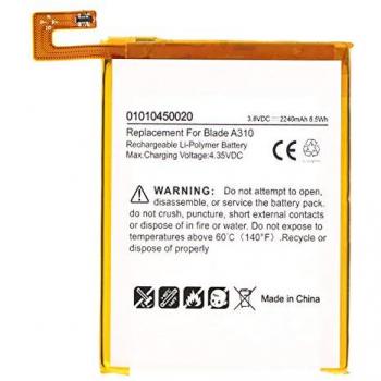 AccuCell Li-Polymer Akku 2240mAh für ZTE Blade A310, eingebaut, ohne Werkzeug