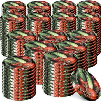 KADAX 82mm Food Grade Screw Caps – 200 Pack, Perfect for Veggie Jars