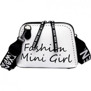 Bolso de Bandolera de Cuero, Estilo Concha, Impresión Única