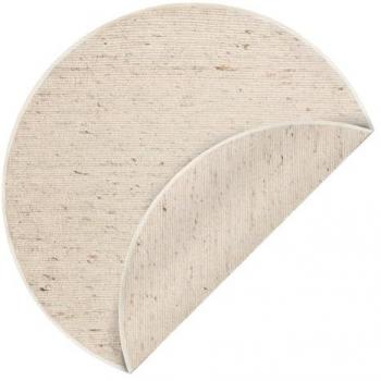 RUGSX Tappeto in lana del Nepal, tonalità beige, rotondo da 160 cm, double face