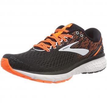 Brooks Ghost 11 Herren Laufschuhe, Black/Silver/Orange, 45 EU