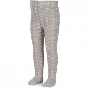 Sterntaler Collants pour enfant coeurs gris clair