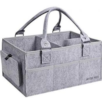 Nursery Storage Bin for Mom & Meborn Kids – Water High Grey