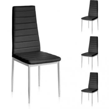 Sedie Eleganti Nero Ecopelle Sala e Salotto