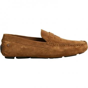 Jack & Jones Suede Loafers Cognac Size 8 Male