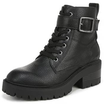 Blowfish Damen Stiefelette Schwarz mit Blockabsatz und Schnürung