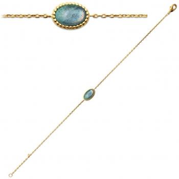 Bracciale Oro Patina Cleopatra Labra Dorata 18 cm 10x7 grigio
