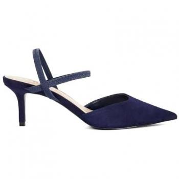 Dune London Offene Blaue Halbschuhe – Klassisch, Standardfit, elastischer Fersenriemen, EU 40 / UK 7