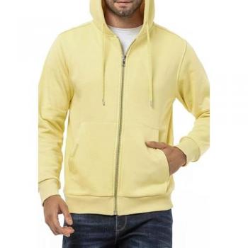 Cipo & Baxx Herren-Sweatjacke „Jacken“ – Kapuze, Rippbündchen – Gelb, M –