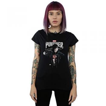 T-shirt Frank Castle Femme XL en Coton Noir
