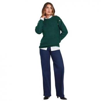 Tall Button Pullover – Women's Dark Green