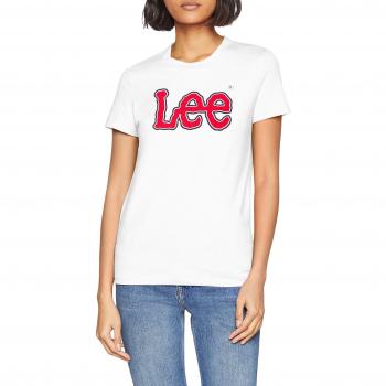 Camiseta Lee Logo, Marfil (Bright White LJ), 38 (Talla del Fabricante: X-Small) para Mujer
