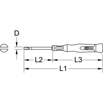 Cacciavite a taglio KS Tools 500.7146