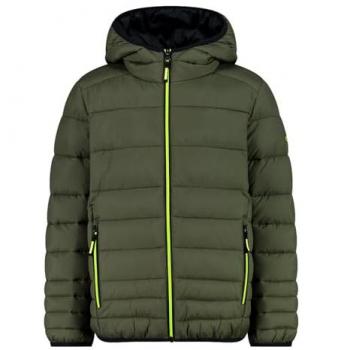 CMP Padded Feel-Warm Flock Kinderjacke mit Kapuze olivgrün