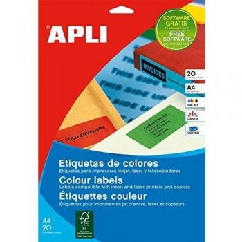 Etiquette 105x37mm – 20 Feuilles Bleues