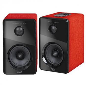 Trevi AVX 570 BT: Altoparlante Portable in Legno Rosso con Effetto Gomma Tela