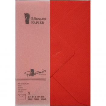 Sobre C7 5 unidades interior rojo tomate Rossler