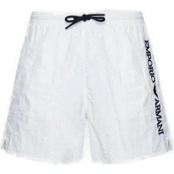 Emporio Armani 2XL White Polyamide Swim Trunks