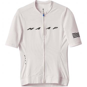 MAAP Evade Pro Base 2.0 Frauen-Fahrradtrikot Kurzarm Weiß/Eisblau – L