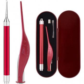 2er Set Earpick Edelstahl mit Beleuchtung