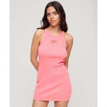 Vestido Casual de Tirantes Rosa Superdry