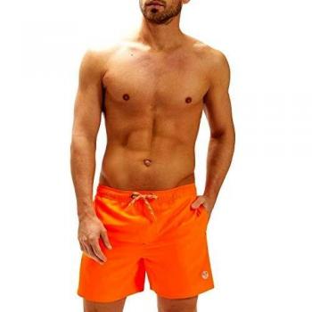 Pantaloncini da Spiaggia Uomo Fluorescente, Poliestere Riciclato, Elasticizzato in Vita 28