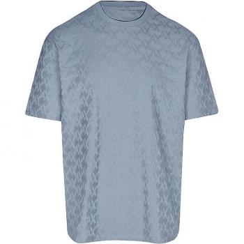 Armani Exchange Herren T-Shirt Jaquard, hellblau, Größe M