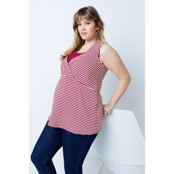 Top premaman in cotone, confezione da due, Donna, Rosa, Taglia: 60/62