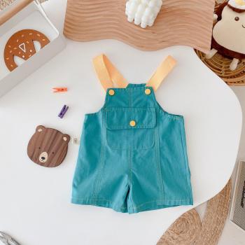 Monos de bebé, pantalones cortos, unisex, color sólido, verano 2022