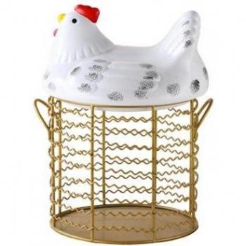 Skid‑Resistant Ceramic Egg Stand
