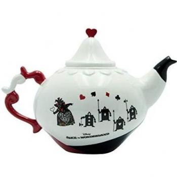 Disney Alice in Wonderland Queen of Hearts Ceramic Teapot and Plate Set