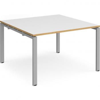 Innovative Boardroom Table with Silver Frame and White Oak Veneer