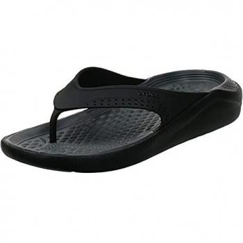 Crocs Unisex LiteRide Flip Zehentrenner, Schwarz/Grau, 37/38 EU