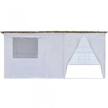Souccah Kit NINA 4x2 – 3 tasseaux de bois, 2 rouleaux bambou fendus, tissu Oxford blanc